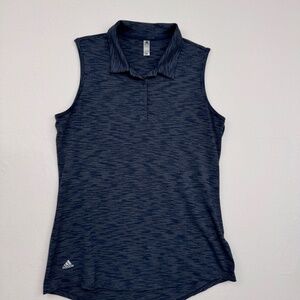 Adidas Women's space-dye sleeveless polo shirt, Medium